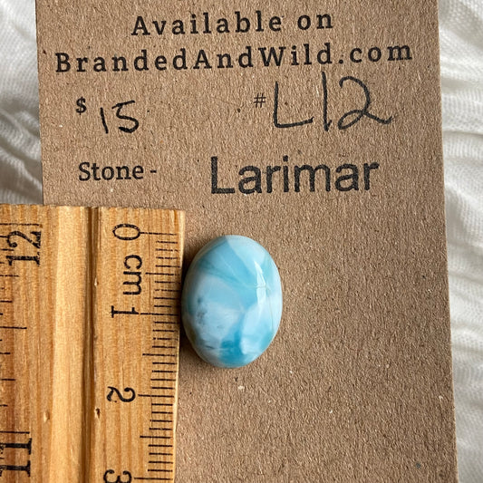 Larimar Cabochon - L12 450897A9-B4E1-4641-9F96-CD58FA60F8D3 Brandedandwild.com