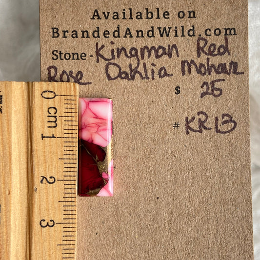 Kingman Red Dahlia Rose Mohave Cabochon - KR13