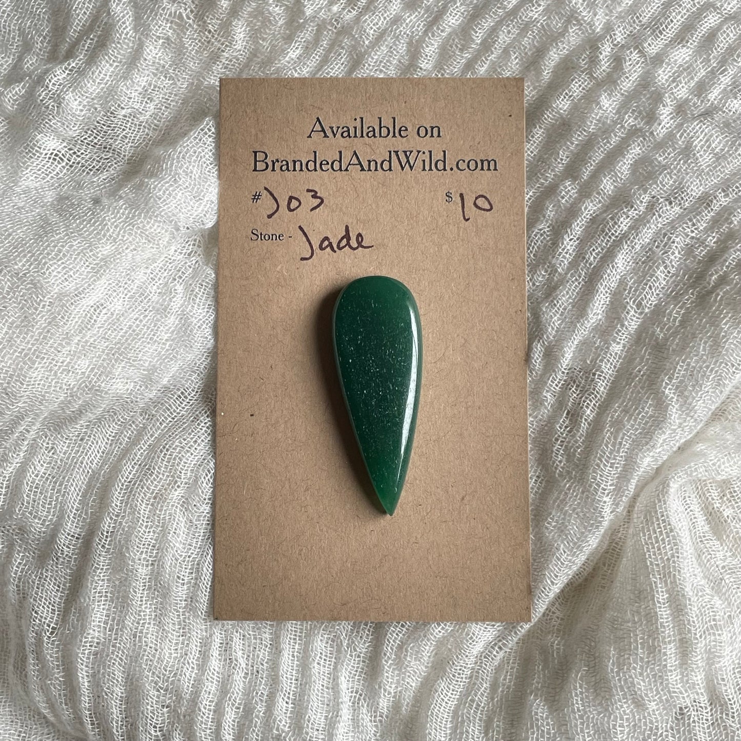 Jade Cabochon - J03 456521BD-3C65-4A5B-B3CD-E569A189D64A Brandedandwild.com