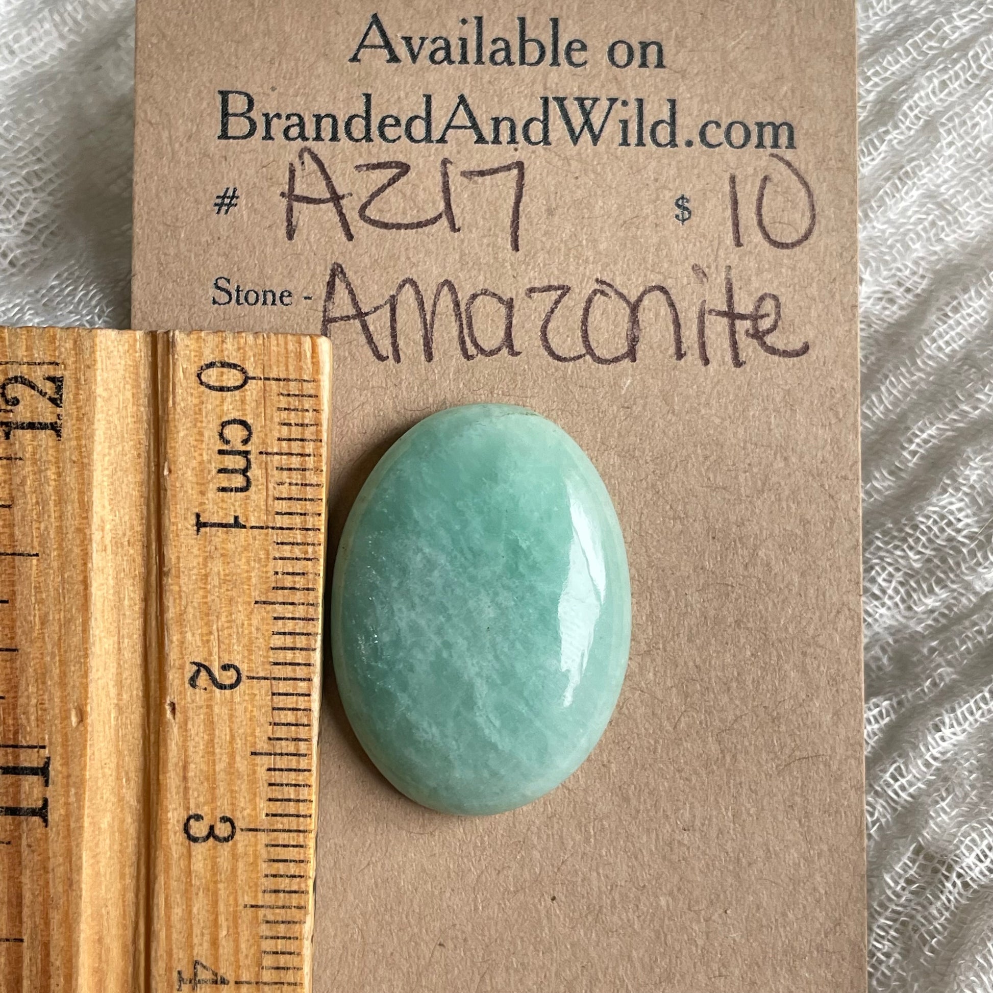 Amazonite Cabochon - AZ17 4575A3F1-C283-4F90-ADF3-06D2D3E50174 Brandedandwild.com