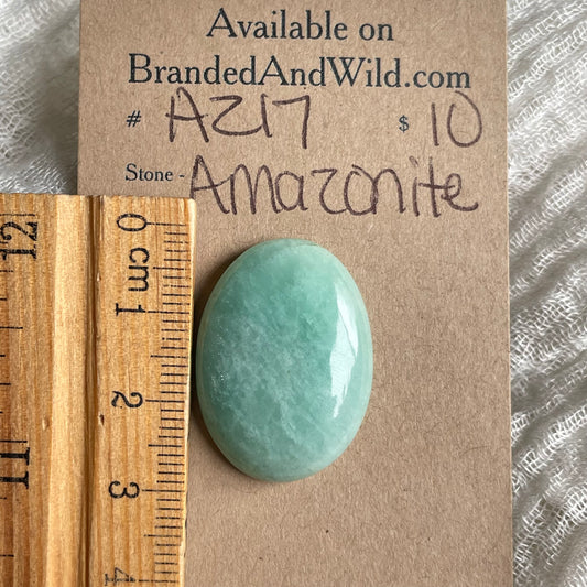 Amazonite Cabochon - AZ17 4575A3F1-C283-4F90-ADF3-06D2D3E50174 Brandedandwild.com