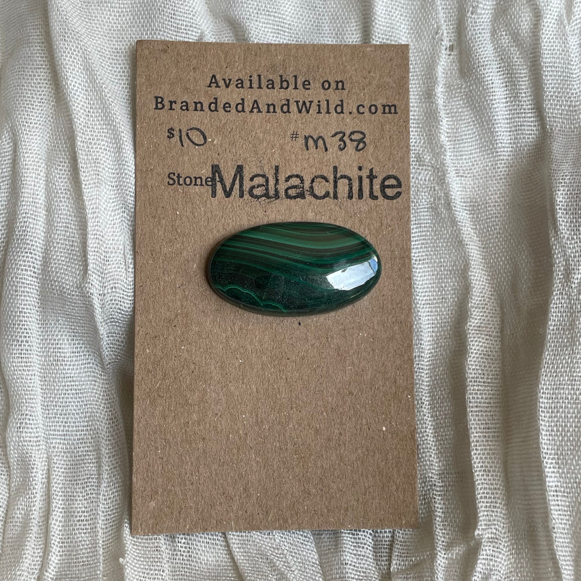 Malachite Cabochon - M38 45B459B1-742D-40A5-B87B-23E0743BA3F9 Brandedandwild.com