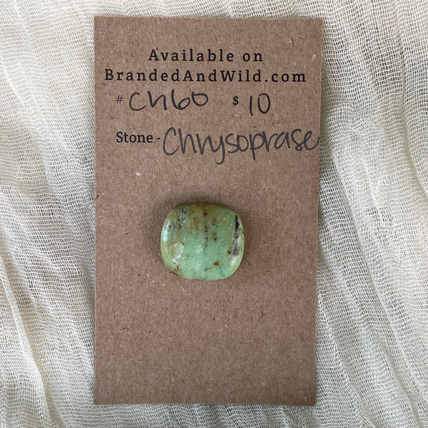 Chrysoprase Cabochon - Ch60 45CE5D1A-7828-43DC-B9B3-EC1E195C08D2 Brandedandwild.com