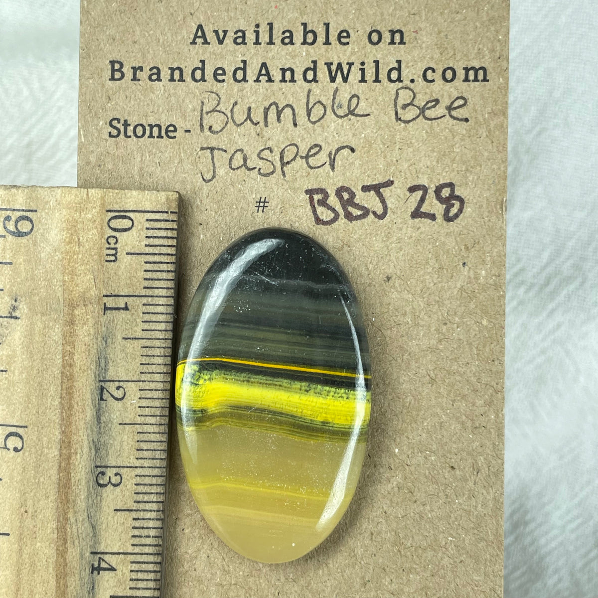 Bumblebee Jasper Cabochon - BBJ28 45DCBC83-AEE6-4B5D-AA4B-12C076F2A143 Brandedandwild.com