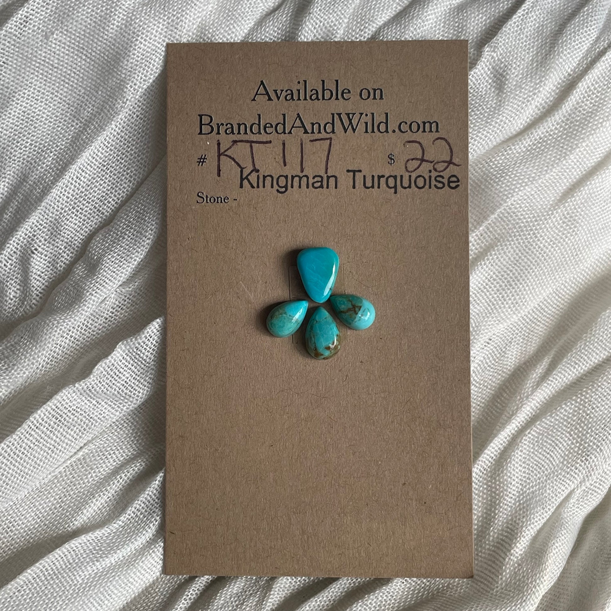 Kingman Turquoise Cabochon - KT117 46080954-8691-4496-9690-F12754575A28 Brandedandwild.com