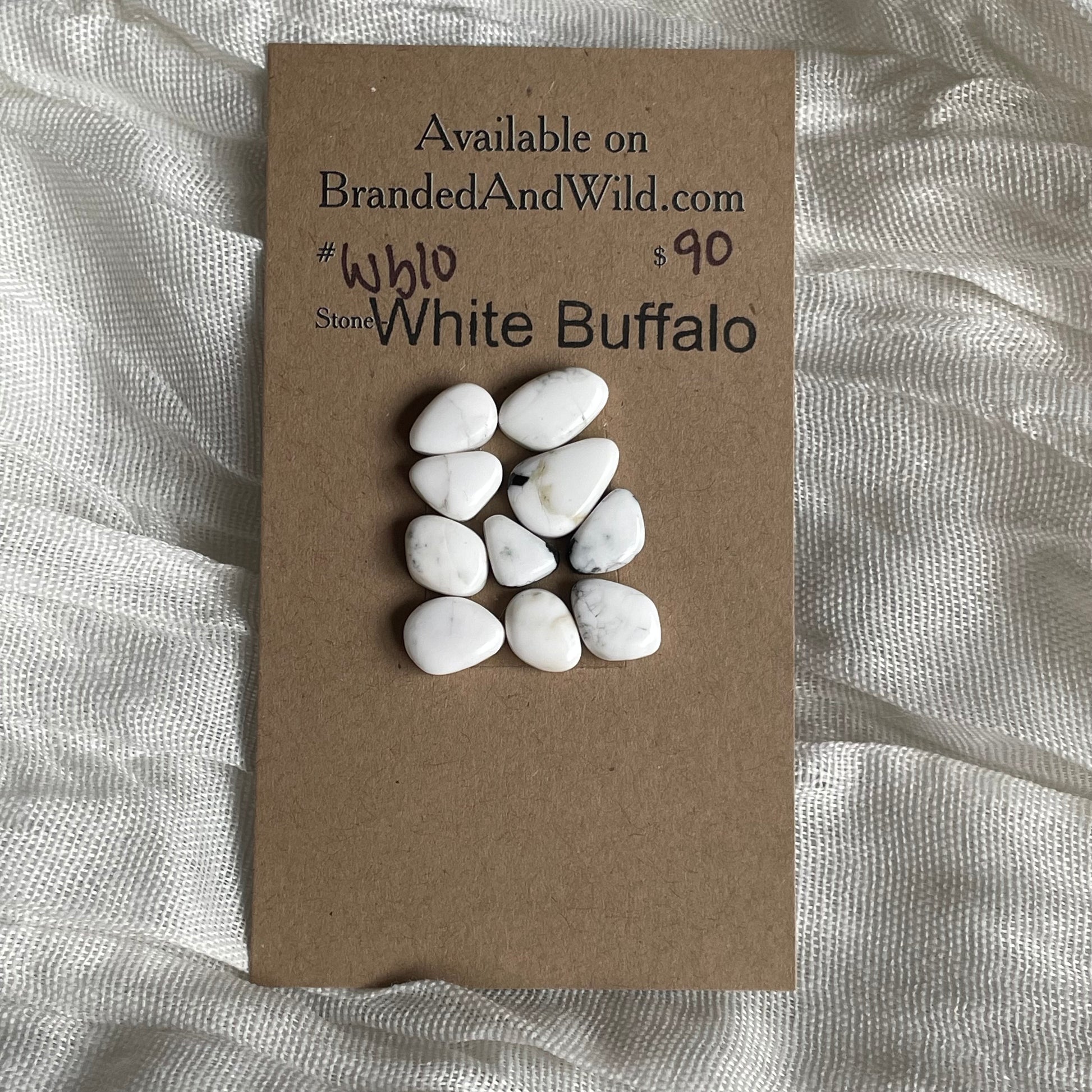White Buffalo Cabochon - WB10 462B2C07-153D-407B-B295-73619DF86A13 Brandedandwild.com