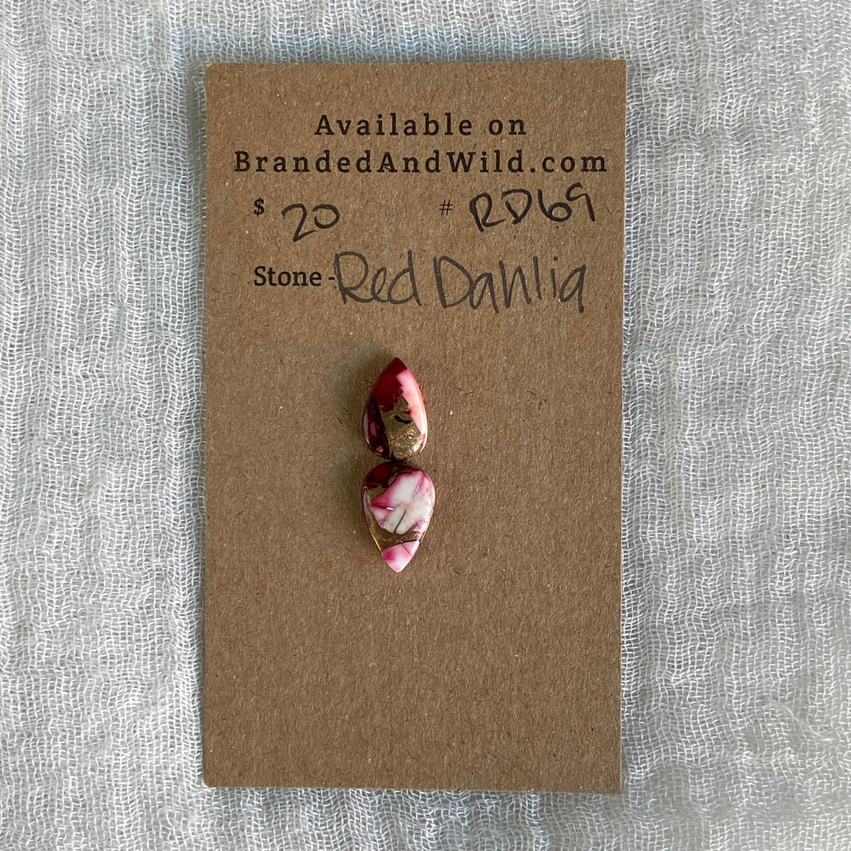 Red Dahlia Cabochon - RD69