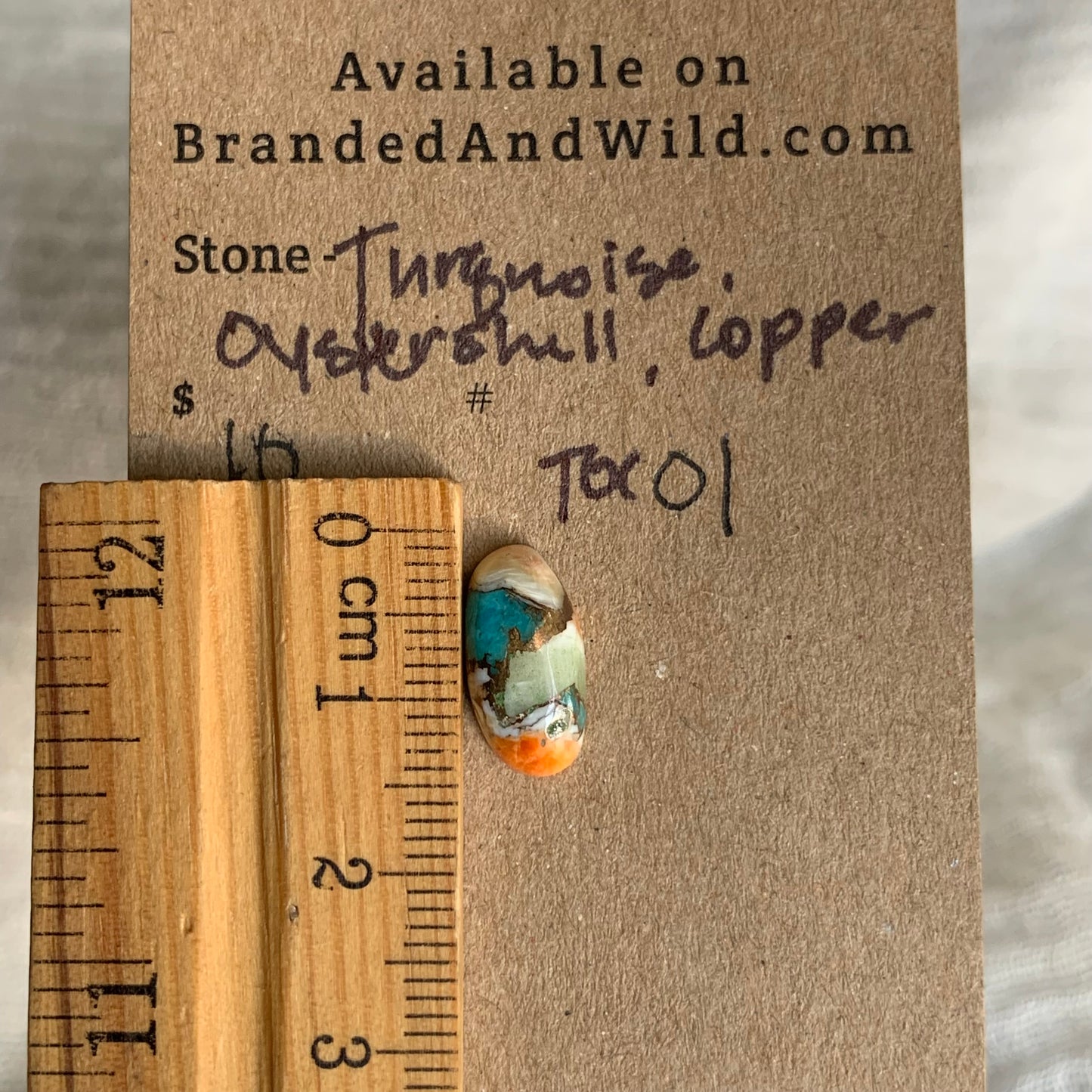 Turquoise, Oystershell, Copper Cabochon - TOC01