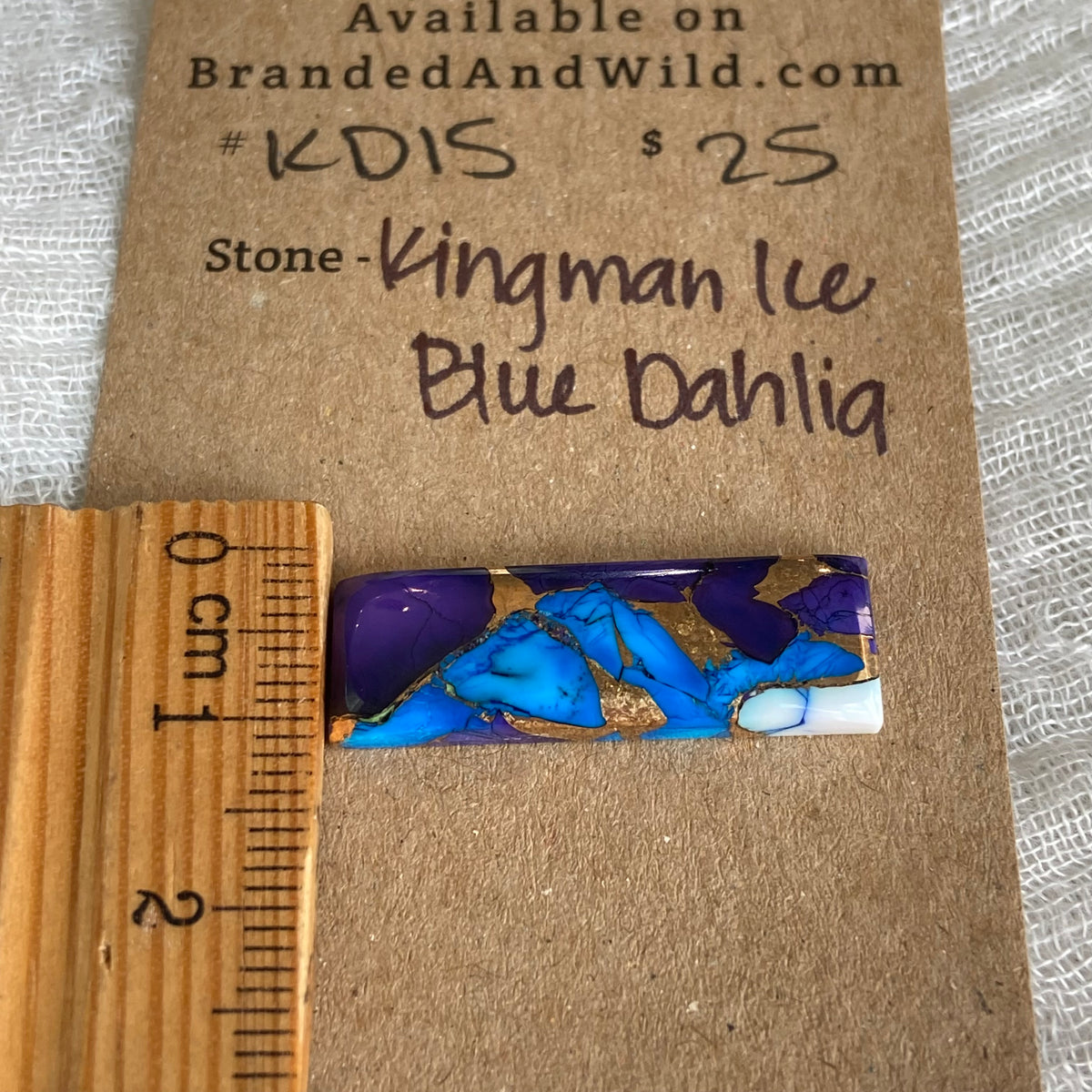 Kingman Ice Blue Dahlia Cabochon - KD15