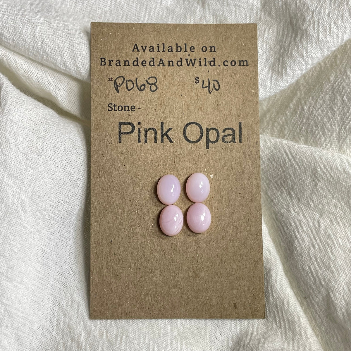 Pink Opal Cabochon - PO68 468F1F7B-9192-457D-9E72-79DABD6087EB Brandedandwild.com