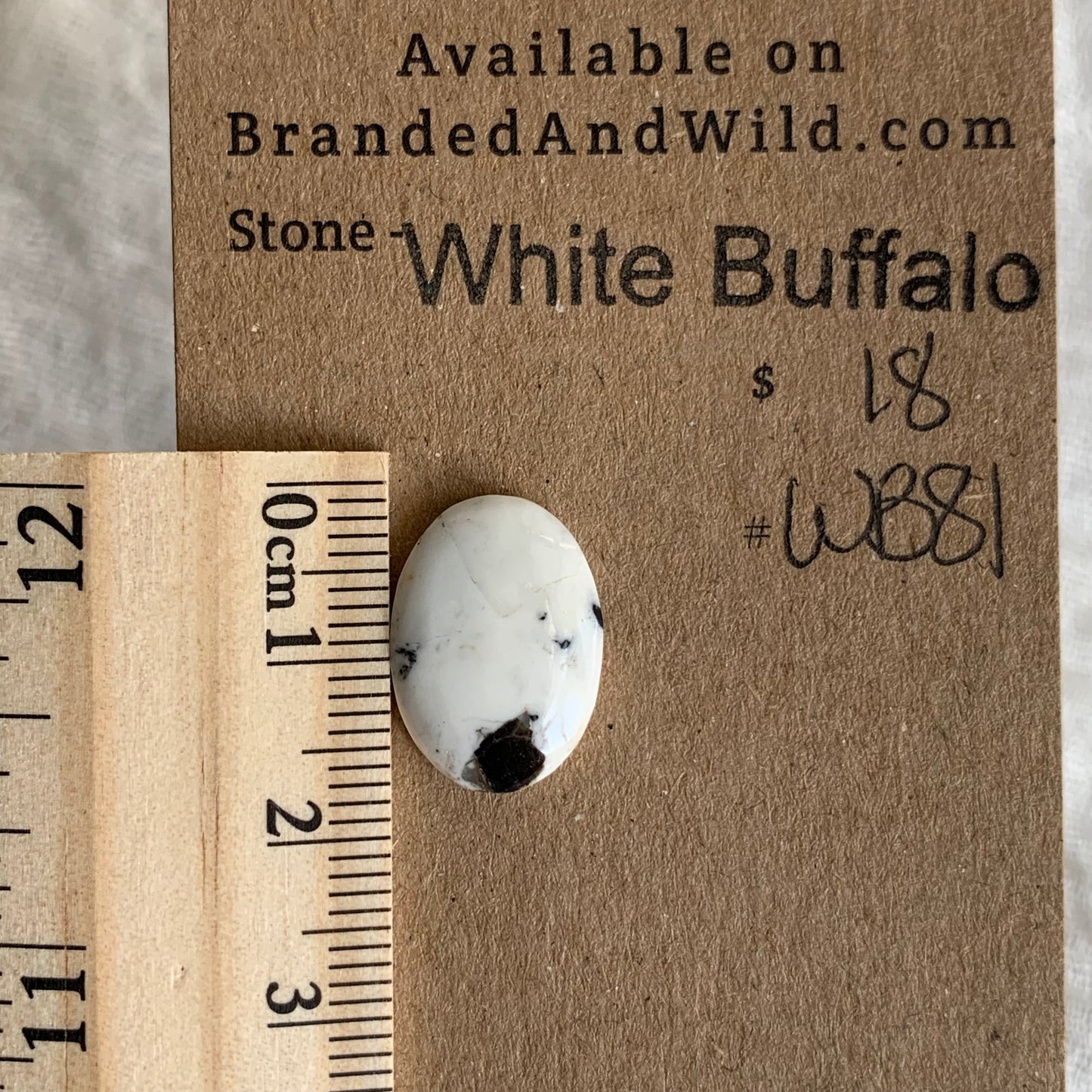 White Buffalo Cabochon - WB81