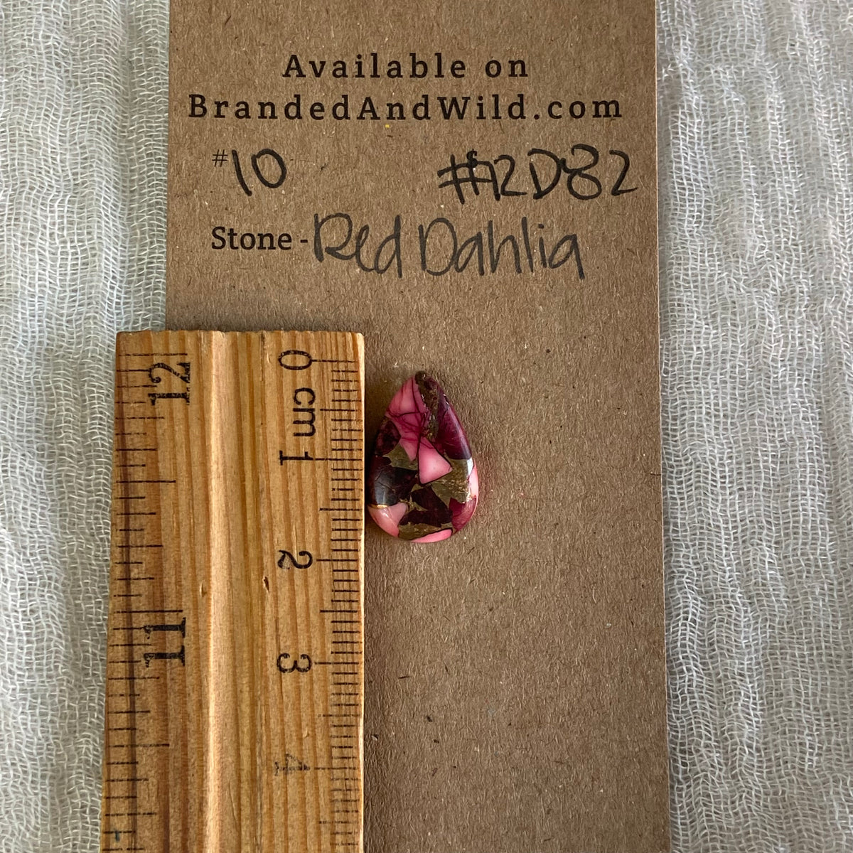 Red Dahlia Cabochon - RD82