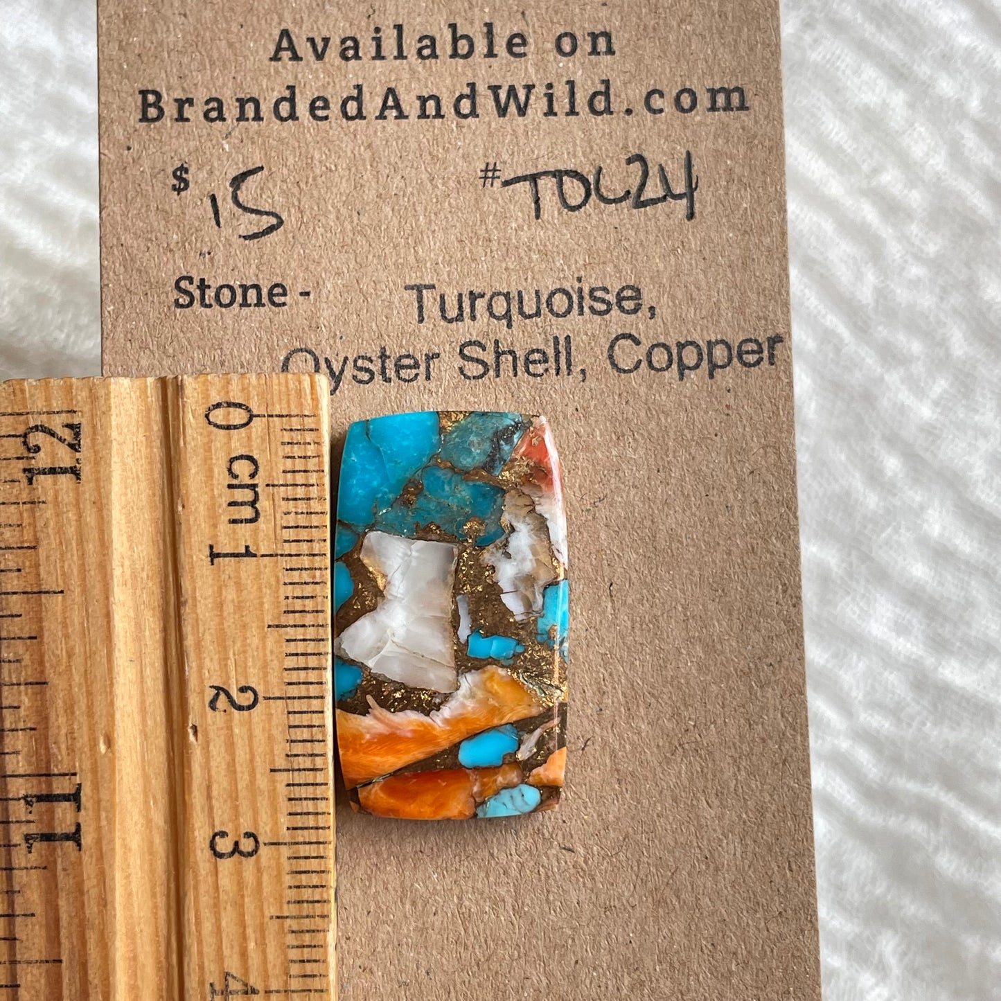 Turquoise, Oystershell, Copper Cabochon - TOC24 46D98A02-E355-4331-AFED-EF33DA921E38 Brandedandwild.com