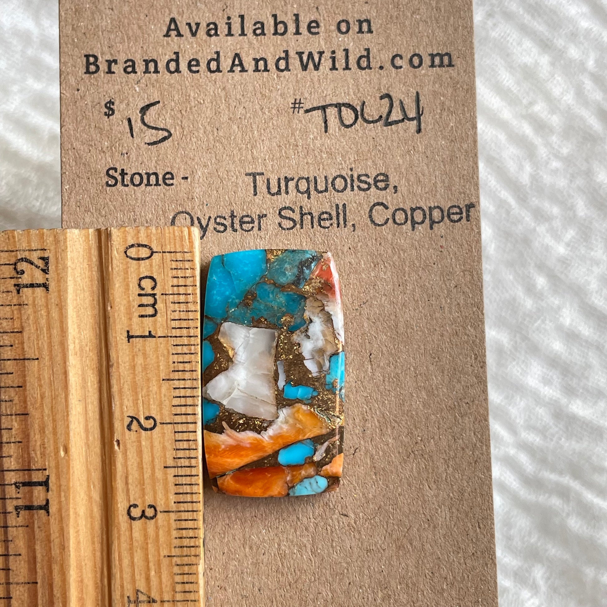 Turquoise, Oystershell, Copper Cabochon - TOC24 46D98A02-E355-4331-AFED-EF33DA921E38 Brandedandwild.com