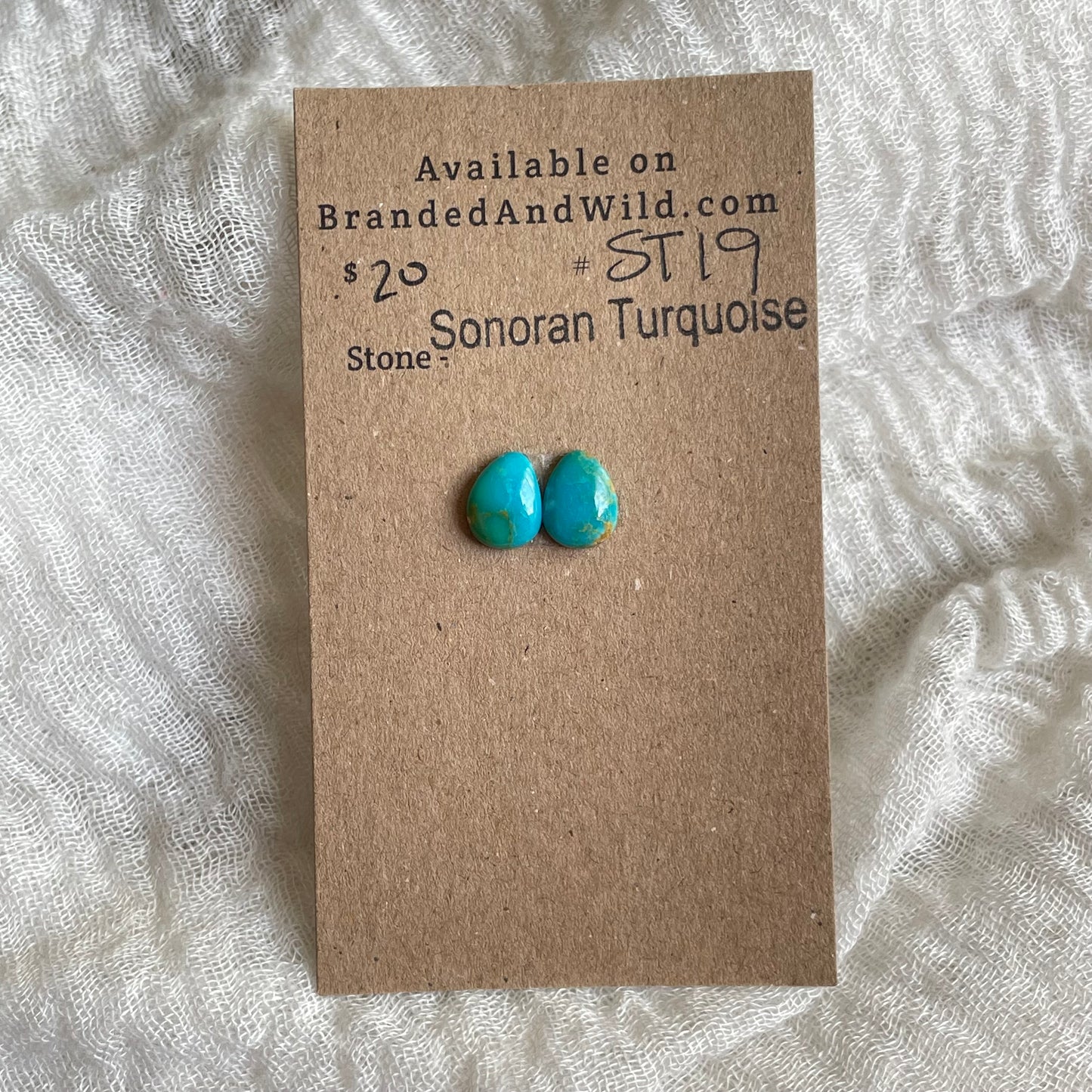 Sonoran Turquoise Cabochon - ST19 46EC2ECA-B5C4-46A3-99F6-4BACD9E71389 Brandedandwild.com