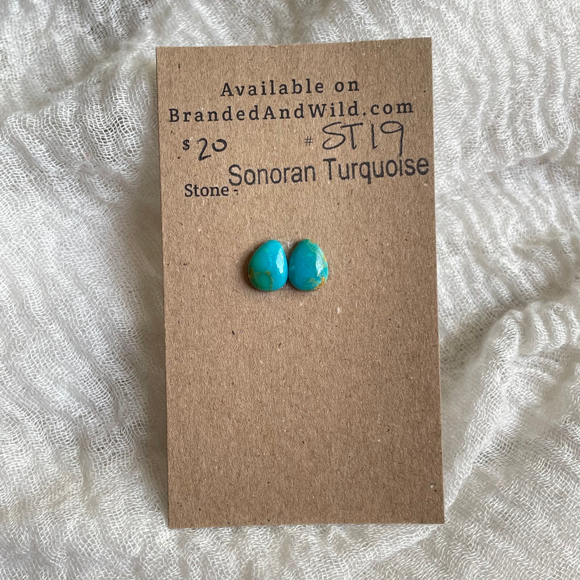 Sonoran Turquoise Cabochon - ST19 46EC2ECA-B5C4-46A3-99F6-4BACD9E71389 Brandedandwild.com