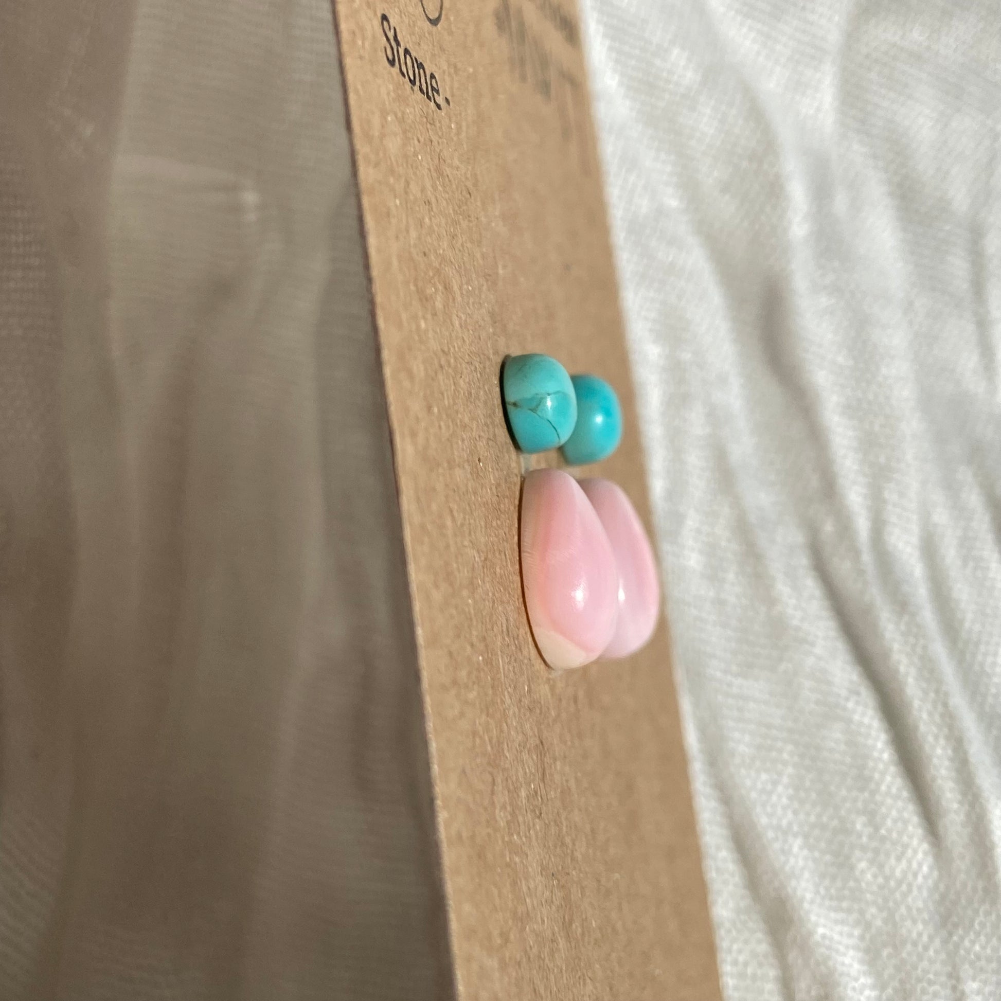 Pink Conch / Kingman Turquoise Cabochon - MIX17 46EC80B1-B0B3-4561-BB5D-2DD91C07D2C5 Brandedandwild.com