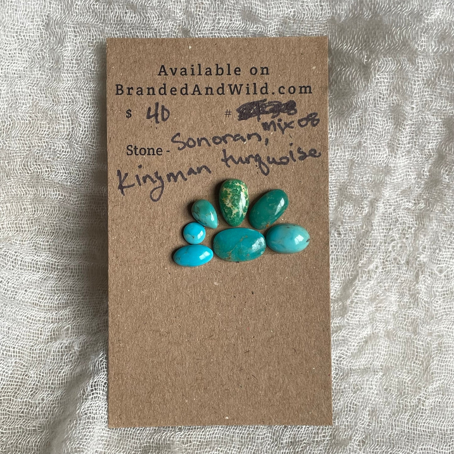 Sonoran / Kingman Turquoise Cabochon - Mix08 46ECD354-0C40-47CB-87BE-2850ADE040CD Brandedandwild.com