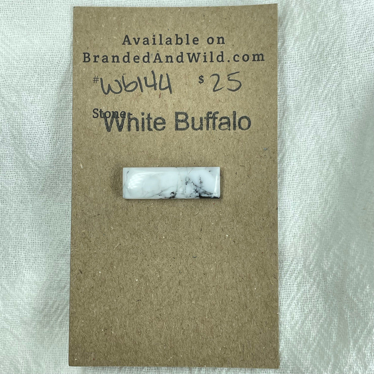 White Buffalo Cabochon - WB144 470EB120-1C81-43C6-8D61-442F57911294 Brandedandwild.com