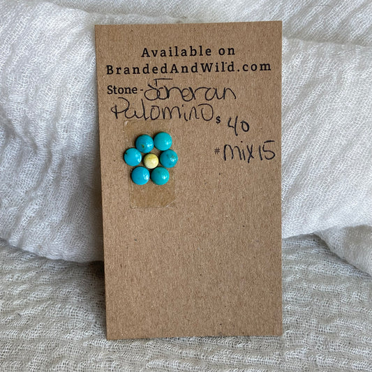 Palomino/ Sonoran Turquoise Cabochon - MIX15
