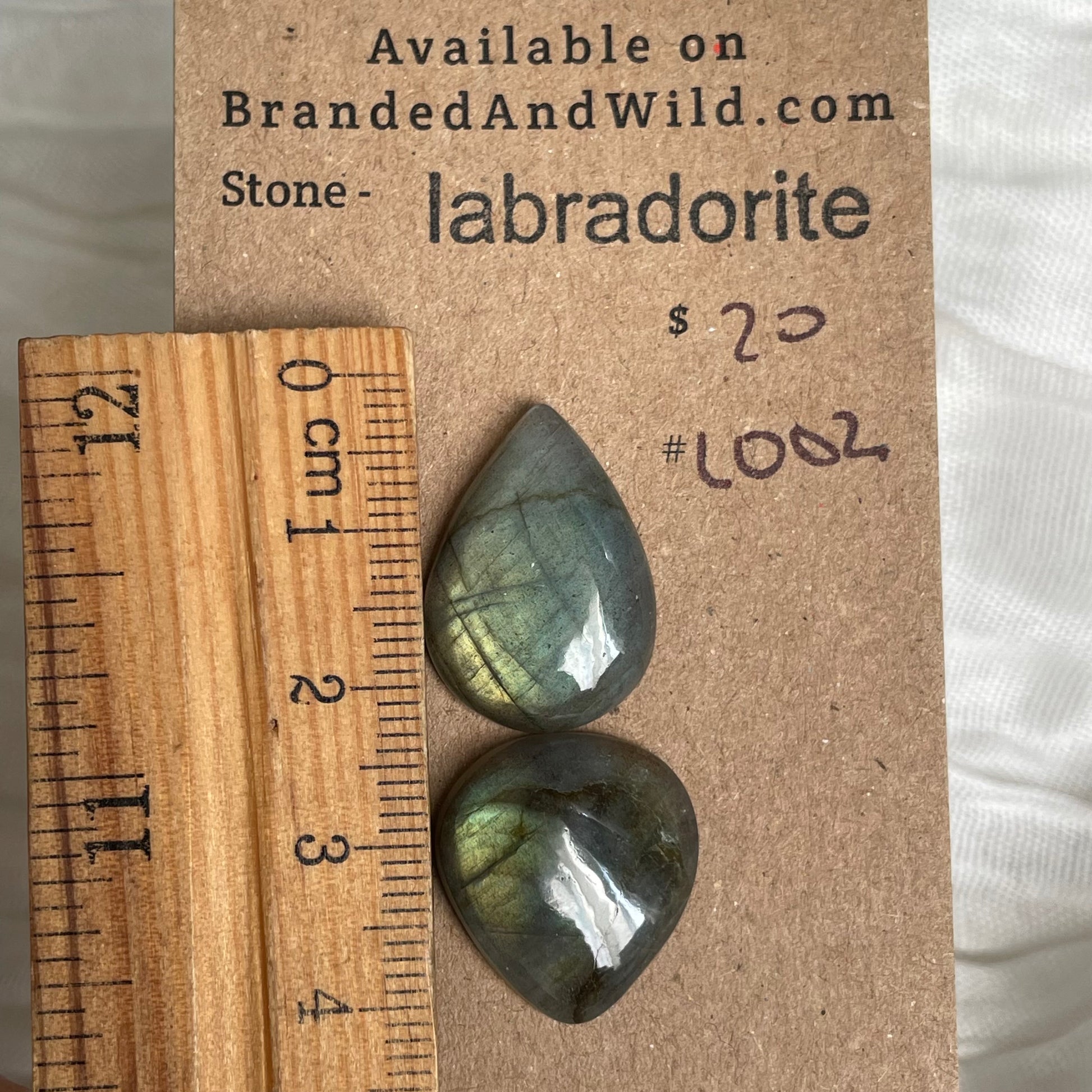 Labradorite Cabochon - L002 471D1A84-5870-48A8-B63A-EE14A95EF450 Brandedandwild.com