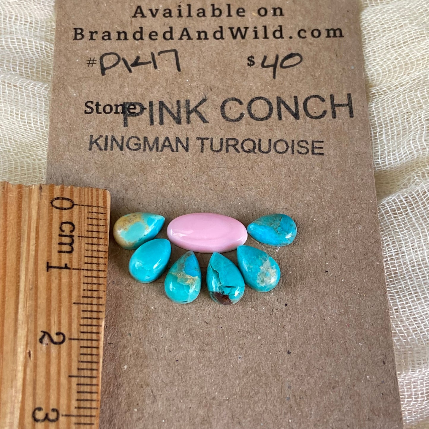 Pink Conch / Kingman Cabochon - PK47 472CAC23-32D4-4021-9DFD-684E4707F84F Brandedandwild.com