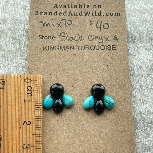 Kingman / Black Onyx Cabochon - Mix79