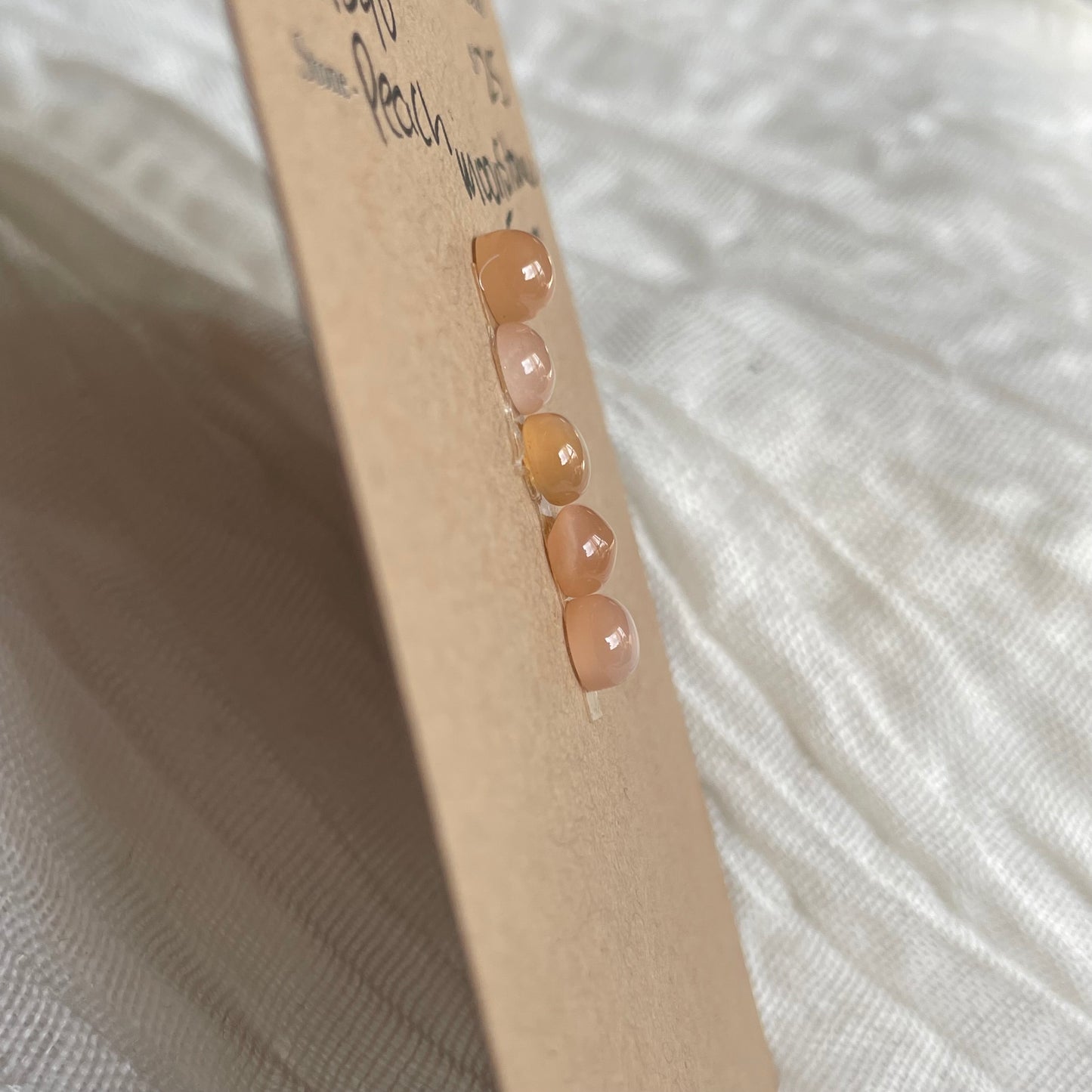 Peach Moonstone Cabochon - MS40 475D6707-C1E9-478C-BE3C-5727DC051C94 Brandedandwild.com