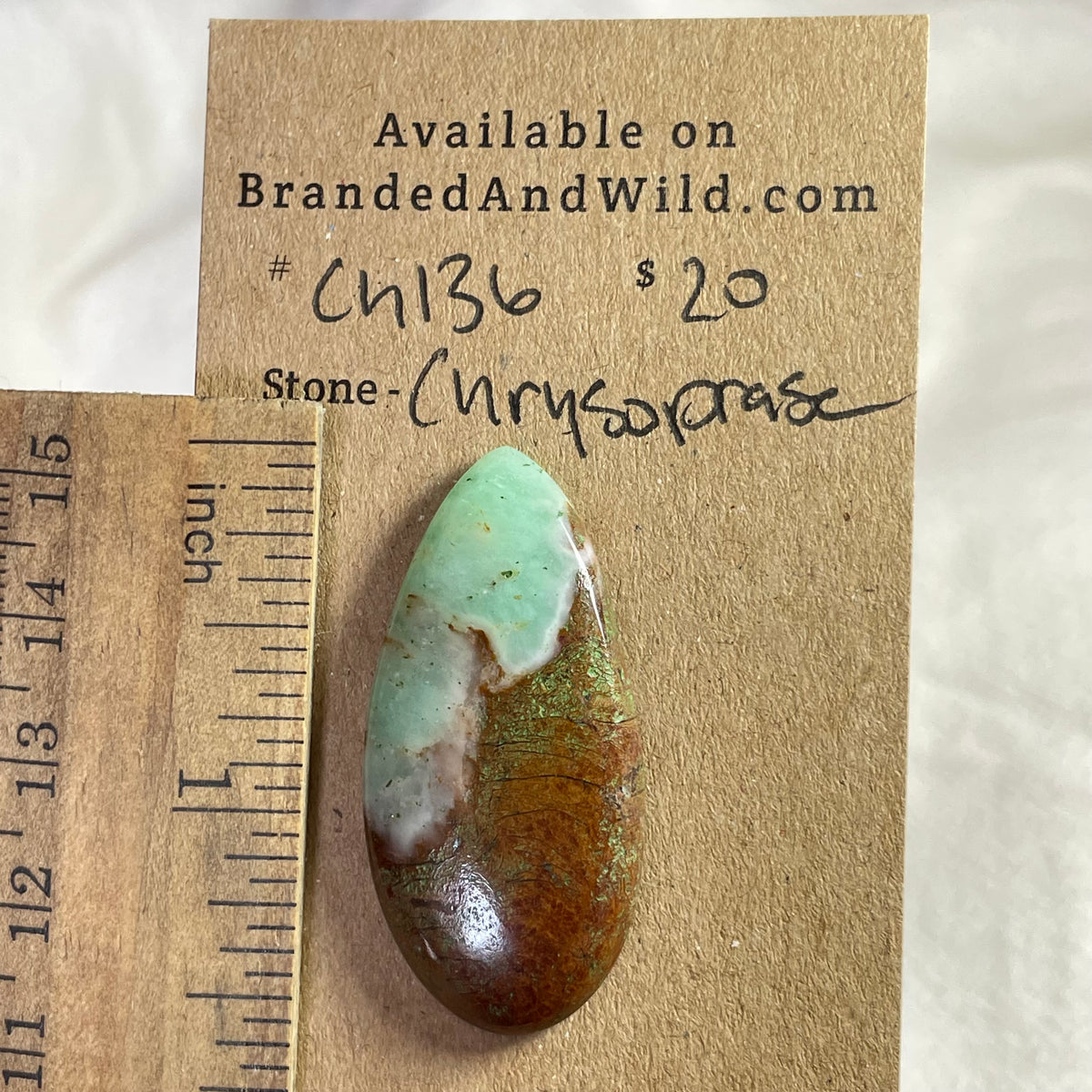 Chrysoprase Cabochon - CH136 4781B364-9C82-4470-A407-0C64CB8CDAFF Brandedandwild.com