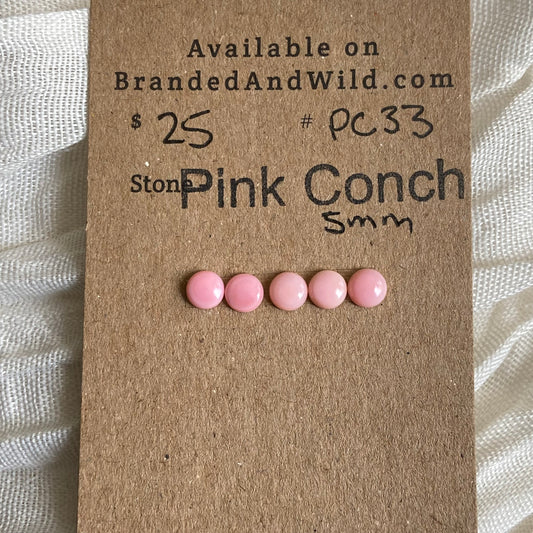 Pink Conch Cabochon - PC33 47970855-BFF1-4440-BFAF-A9C69227FB14 Brandedandwild.com
