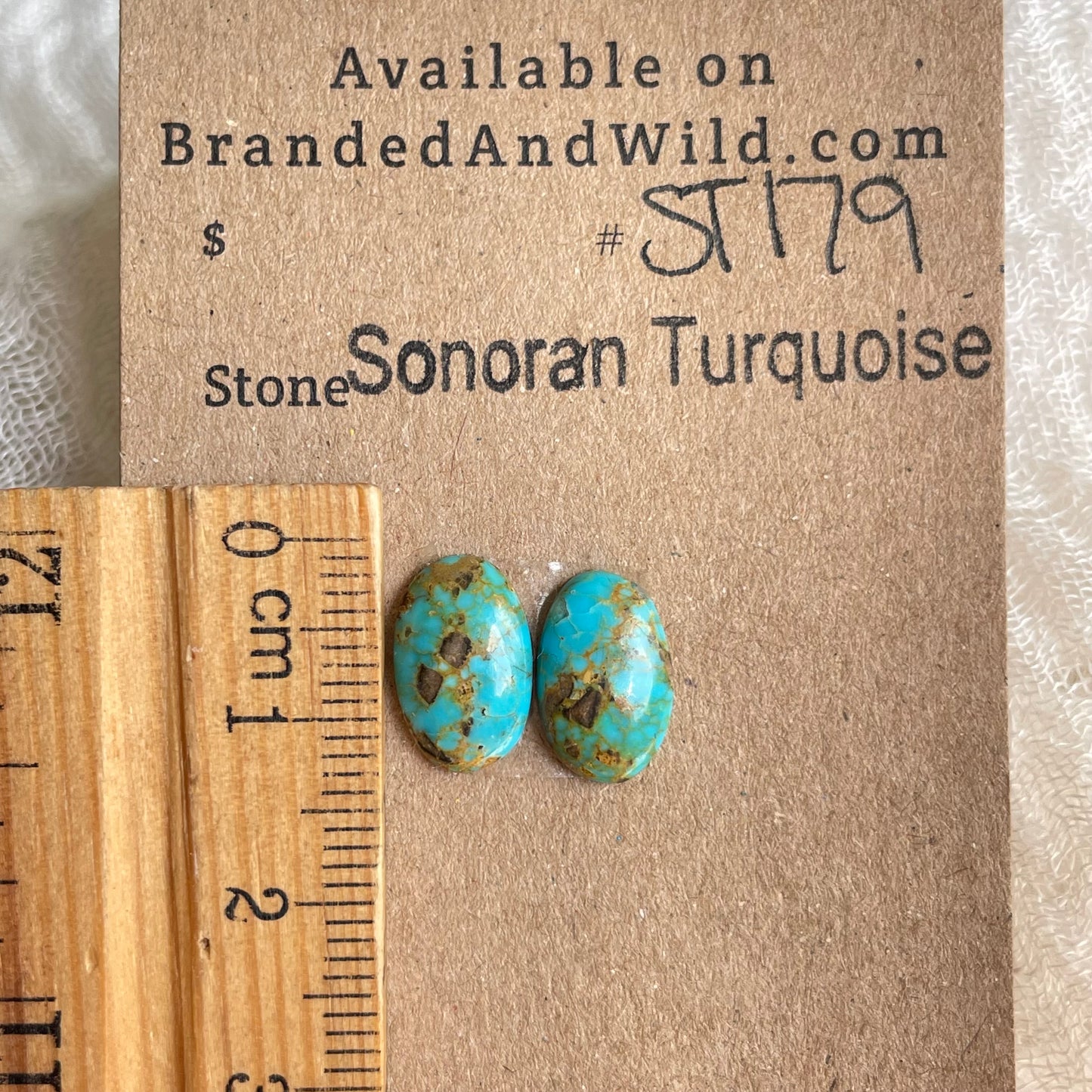 Sonoran Turquoise Cabochon - ST179 47A3DEA9-A7BA-4218-9507-B172593B6D00 Brandedandwild.com