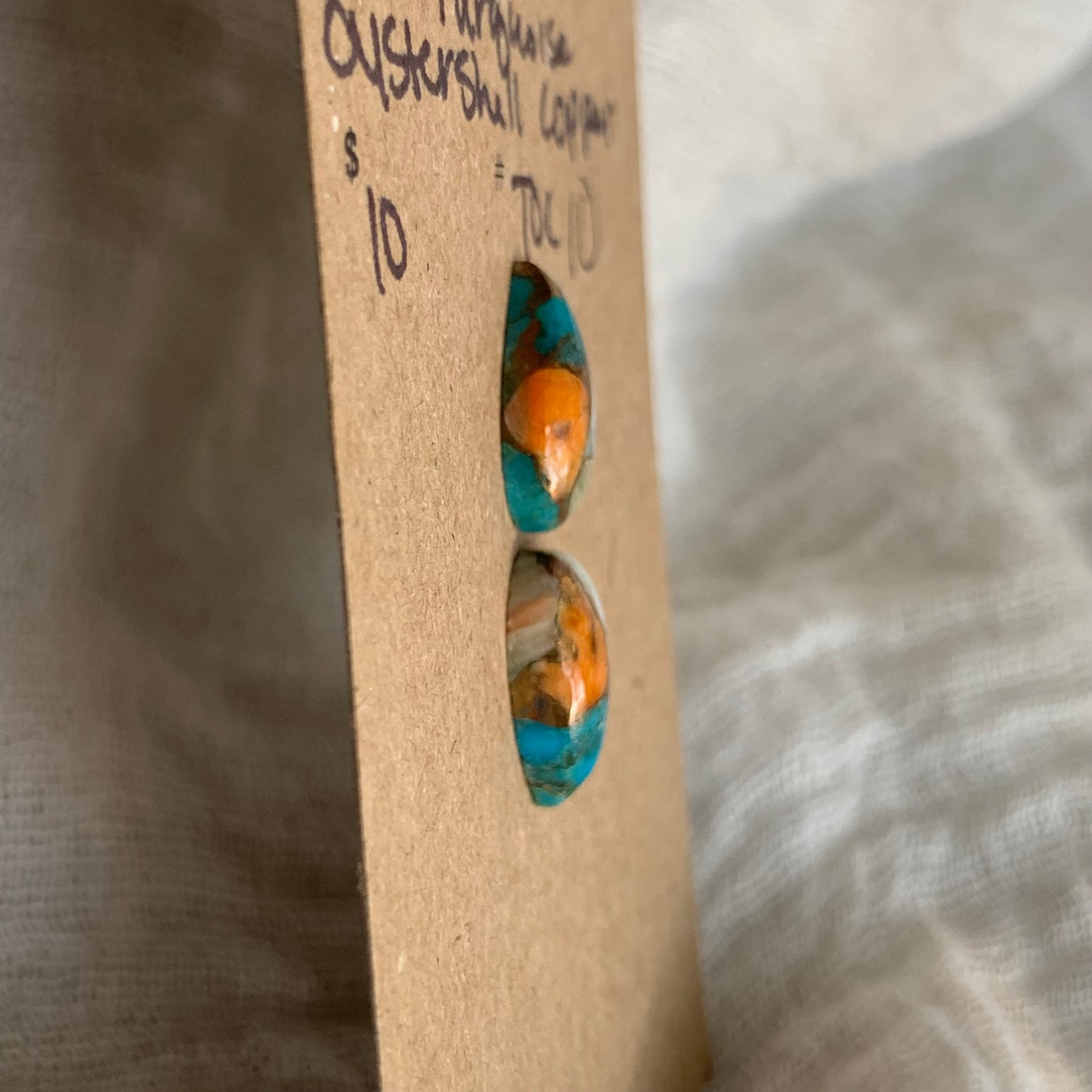 Turquoise, Oystershell, Copper Cabochon - TOC10