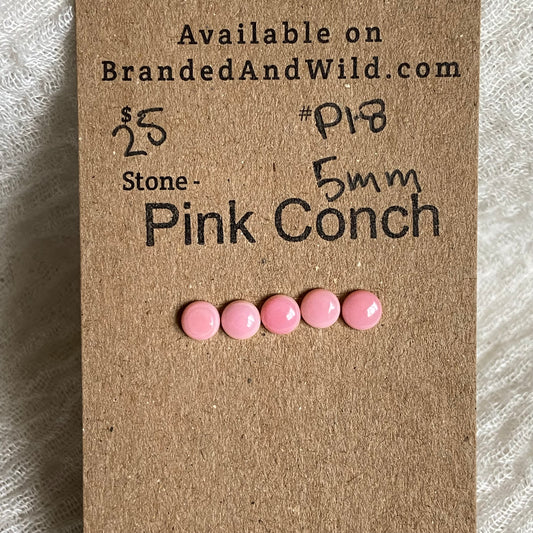 Pink Conch Cabochon - P18 47D293D9-2F1F-4ABC-B05B-54C1686AD127 Brandedandwild.com