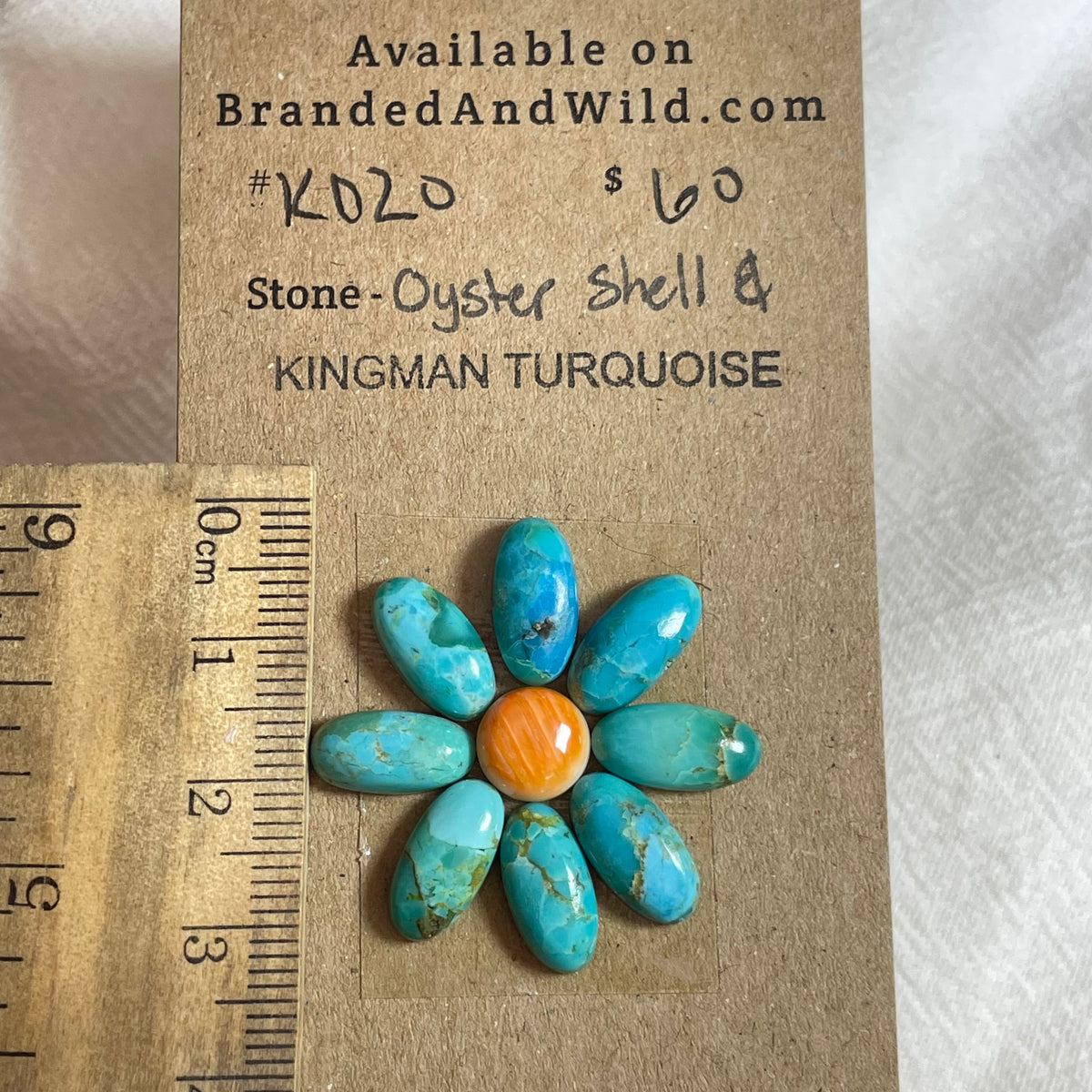Kingman Turquoise / Oyster Shell Cabochon - KO20