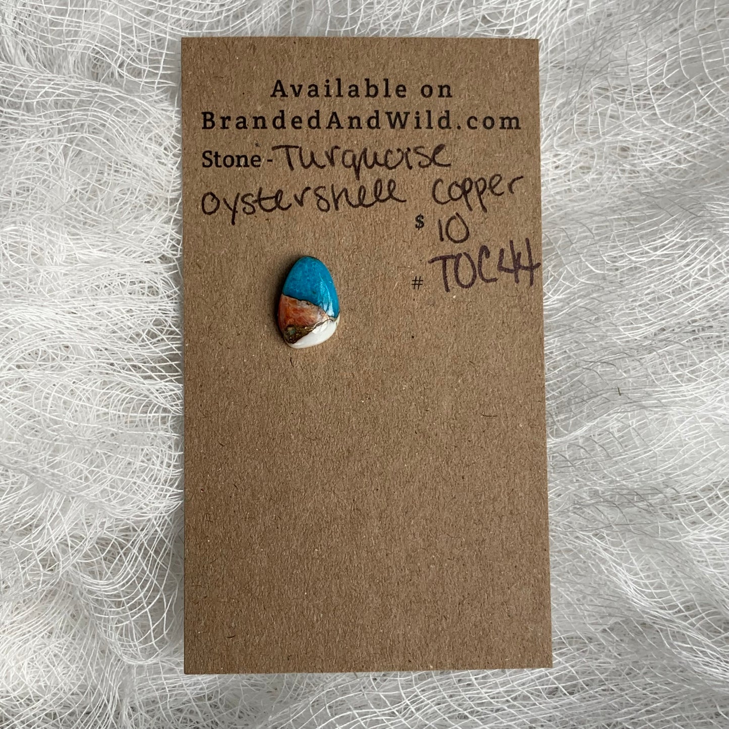 Turquoise, Oystershell, Copper Cabochon - TOC44
