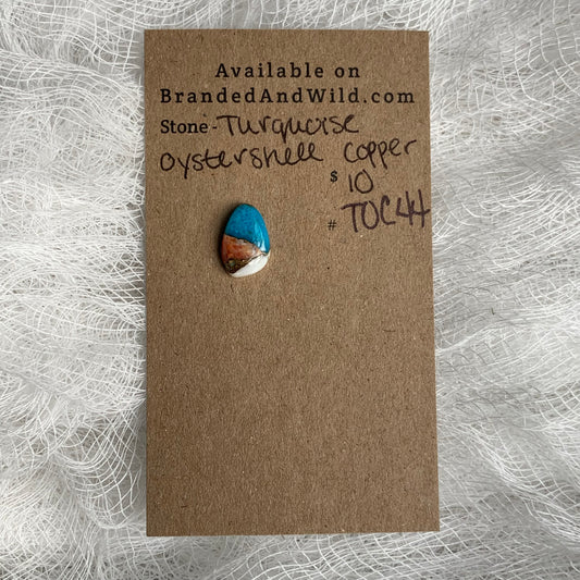 Turquoise, Oystershell, Copper Cabochon - TOC44