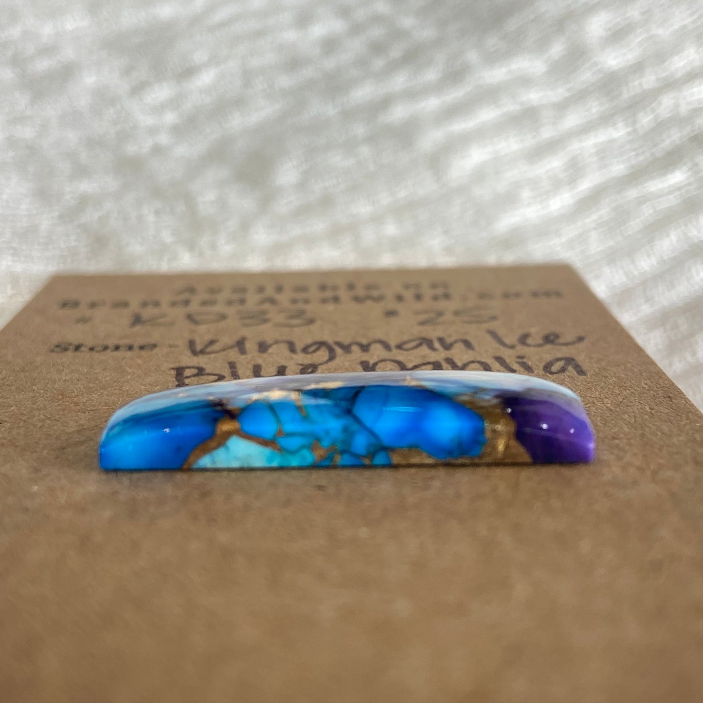 Kingman Ice Blue Dahlia Cabochon - KD33