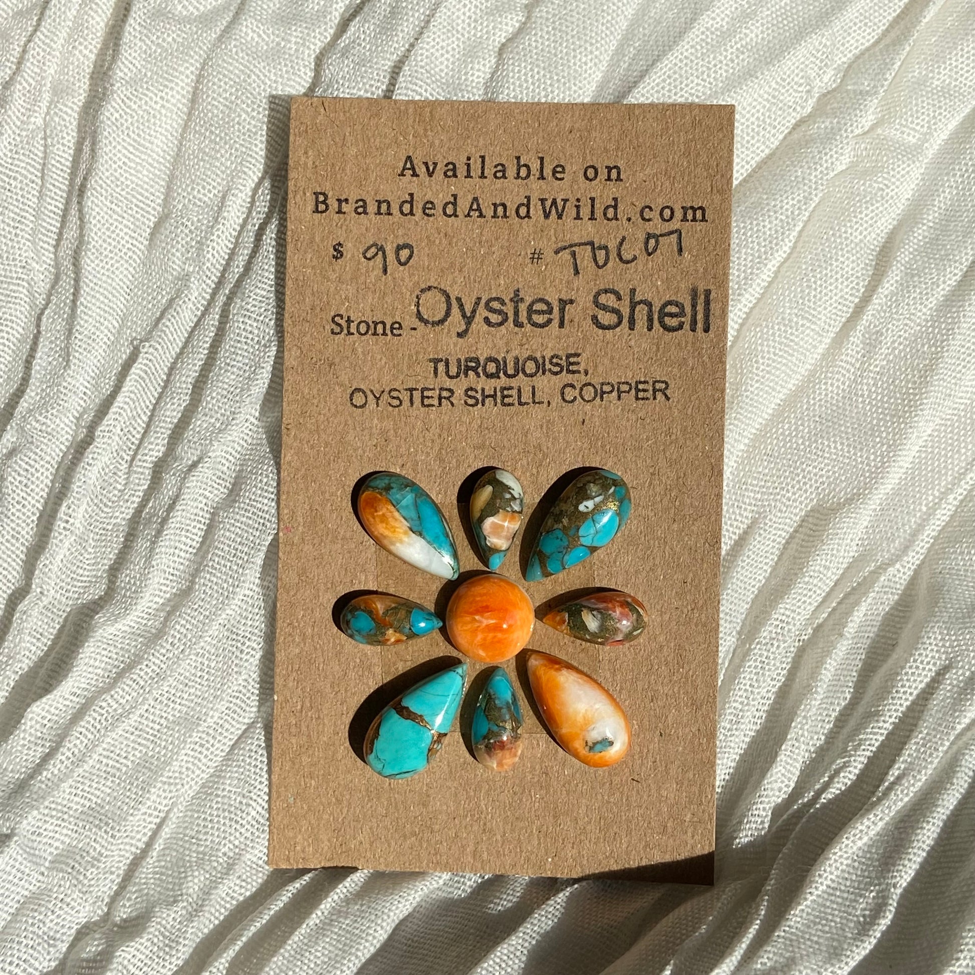 Turquoise, Oystershell, Copper Cabochon - TOC07 484392F0-4F60-4C11-90CC-DB7A36934C90 Brandedandwild.com