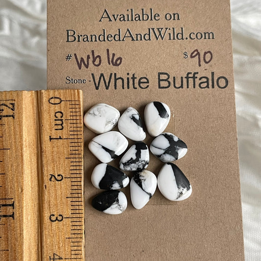 White Buffalo Cabochon - WB16 4853B289-2A4A-40B6-8F3B-8C58D195A334 Brandedandwild.com