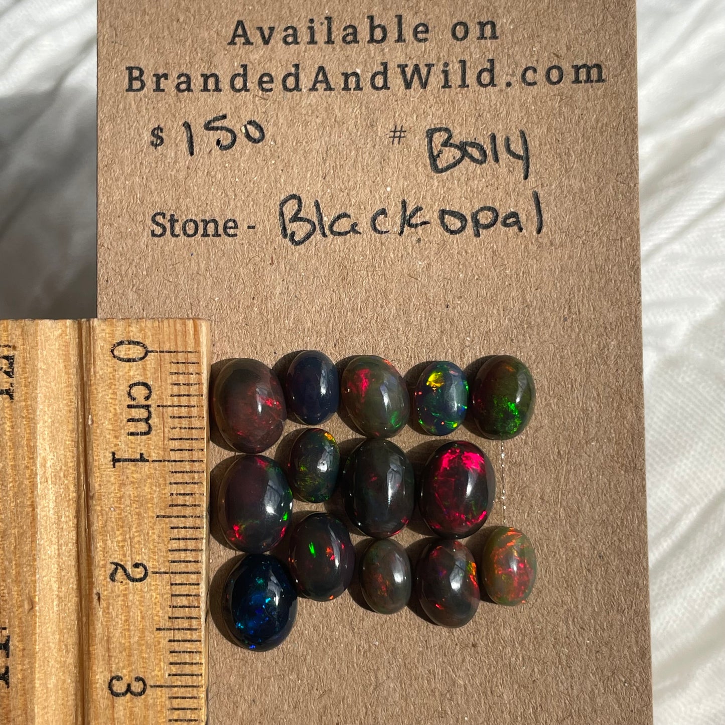 Black Opal - Cabochon - B014 485C8512-14CC-47D3-8E5B-497904F8B692 Brandedandwild.com