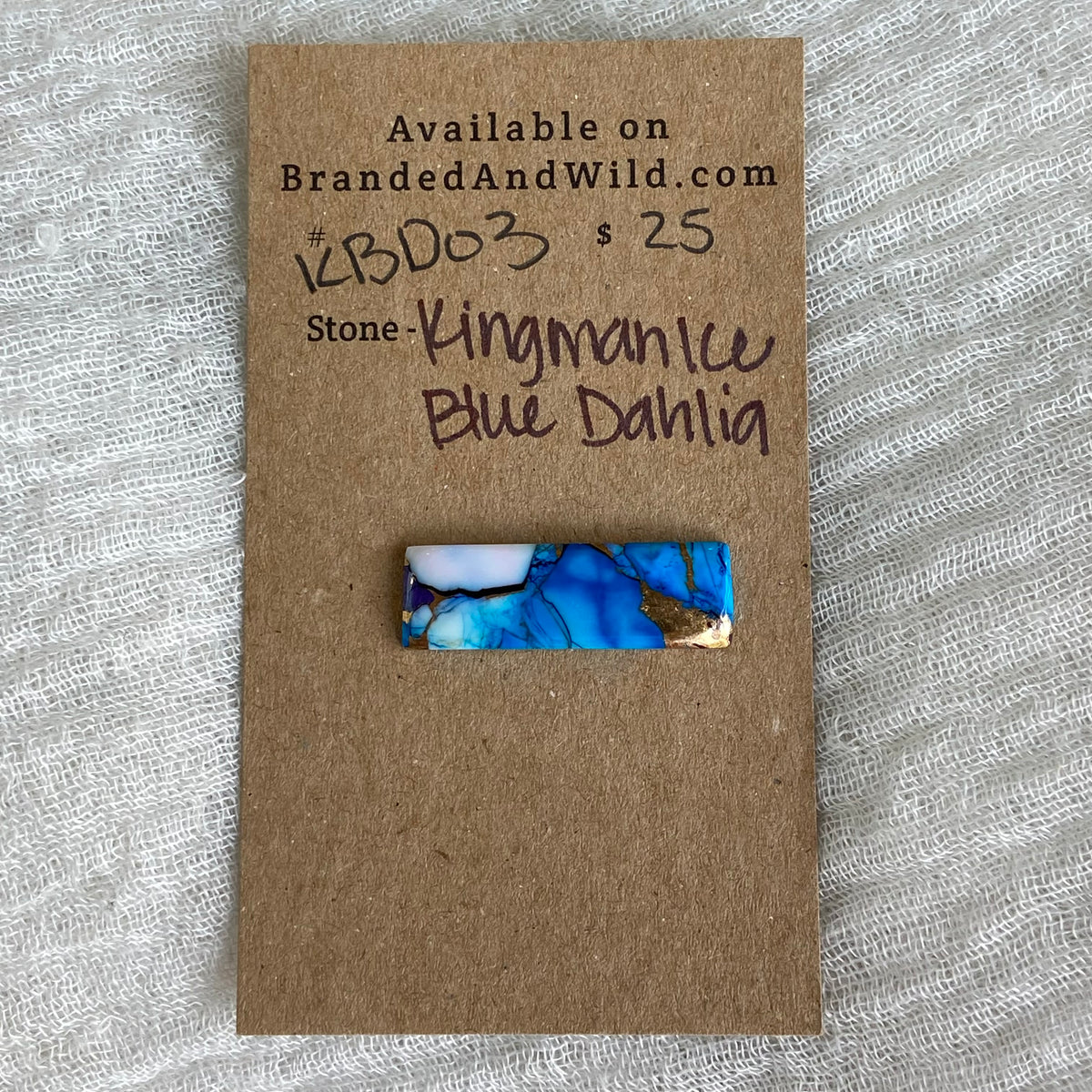 Kingman Ice Blue Dahlia Cabochon - KD03