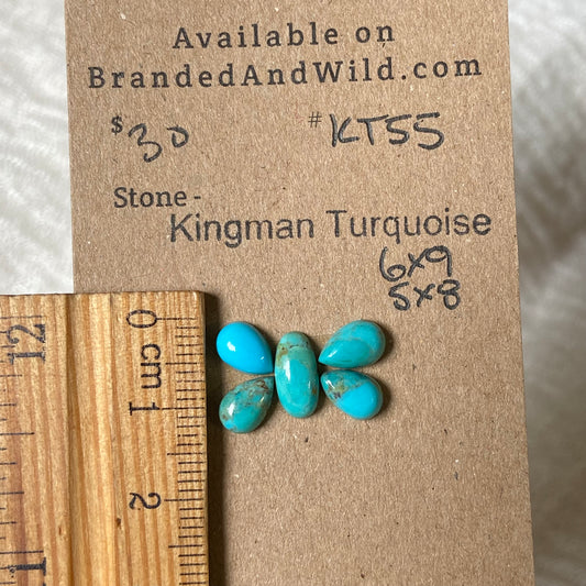 Kingman Turquoise Cabochon - KT55 4877ABC8-9BD4-4168-8009-00DF926C0746 Brandedandwild.com