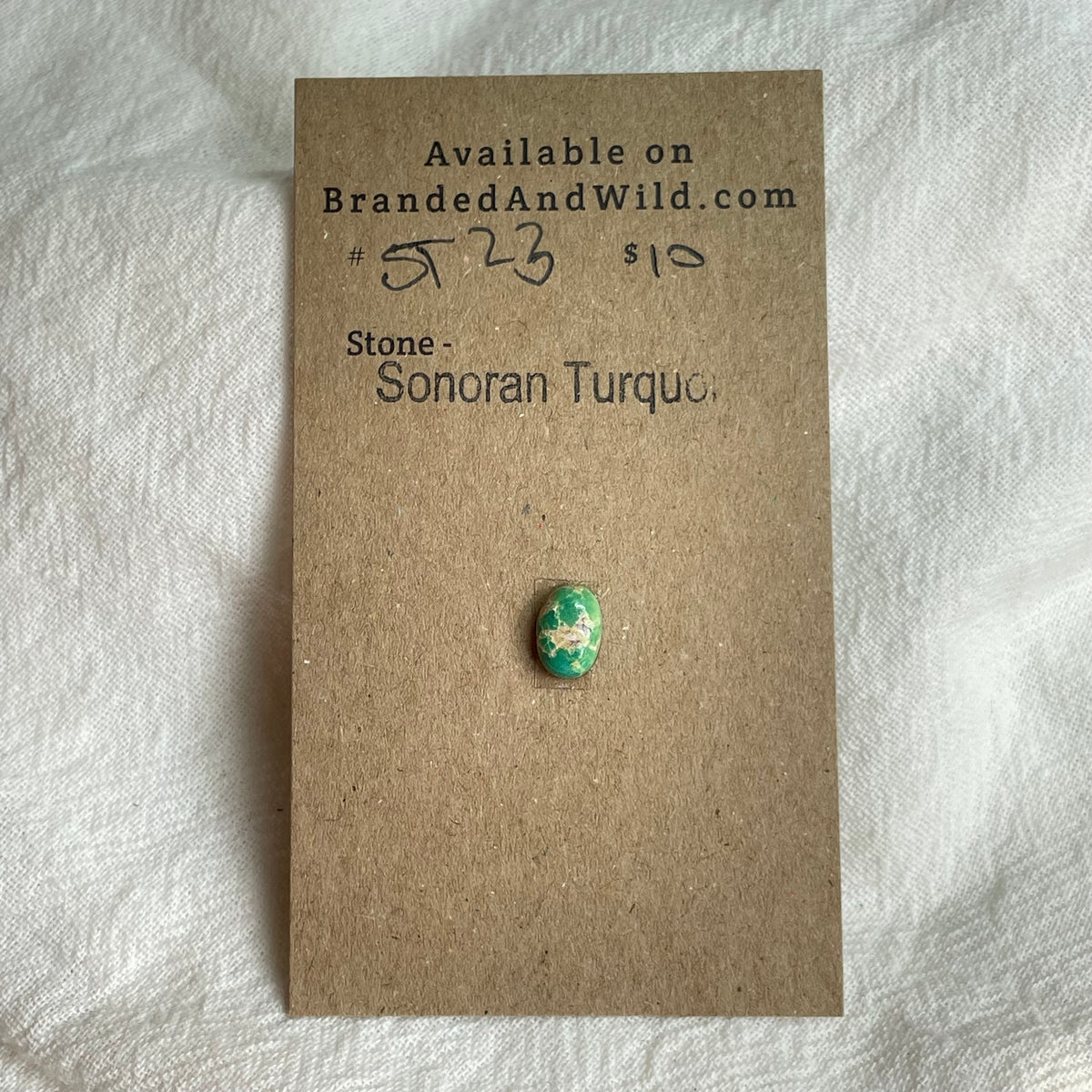 Sonoran Turquoise Cabochon - ST23 488F942D-712C-40E5-9C3E-8F452E695AAB Brandedandwild.com