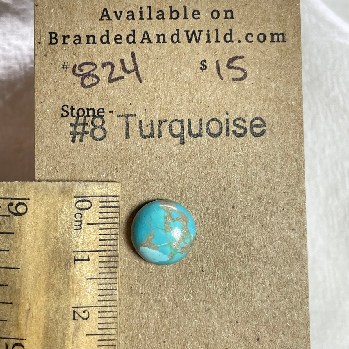 #8 Turquoise Cabochon - 824 48A092DB-1032-480F-B911-6FB84C2A7212 Brandedandwild.com