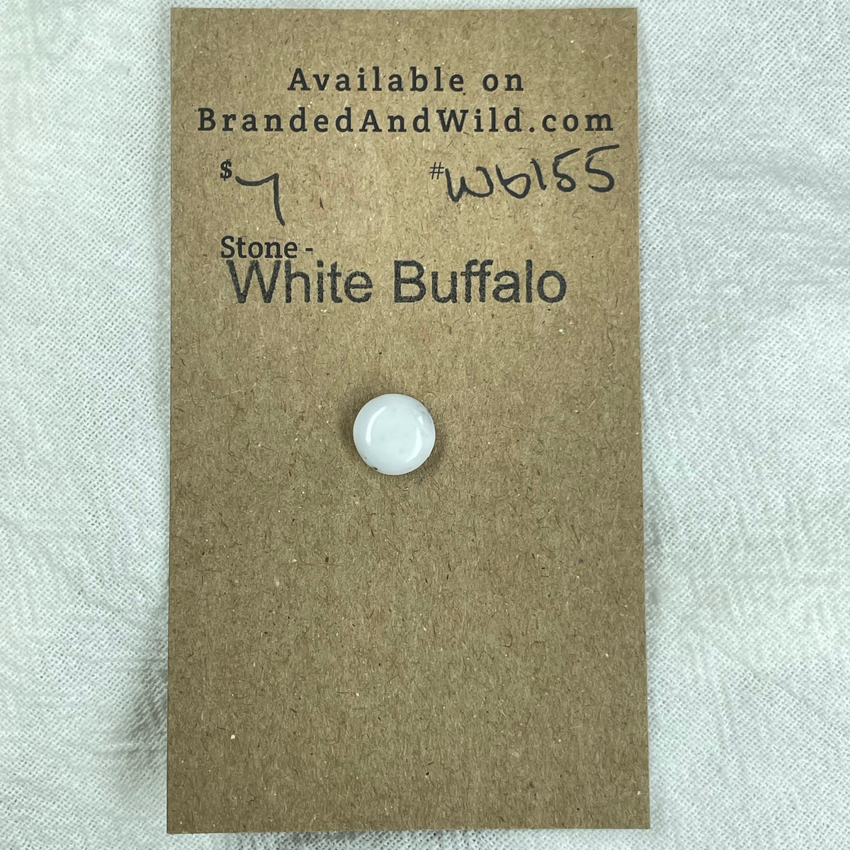 White Buffalo Cabochon - WB155 48B39964-AF85-4CBA-B297-0E73EB94CA10 Brandedandwild.com