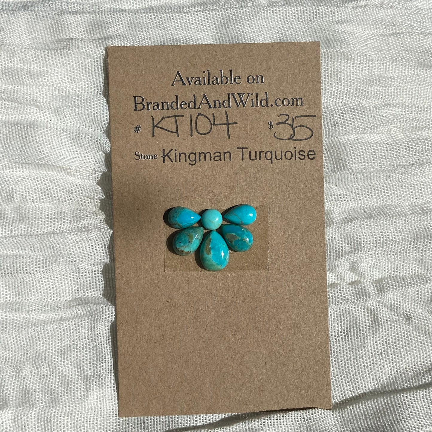 Kingman Turquoise Cabochon - KT104 48B7C896-E52C-48FE-ABA2-3E7A11D009A4 Brandedandwild.com