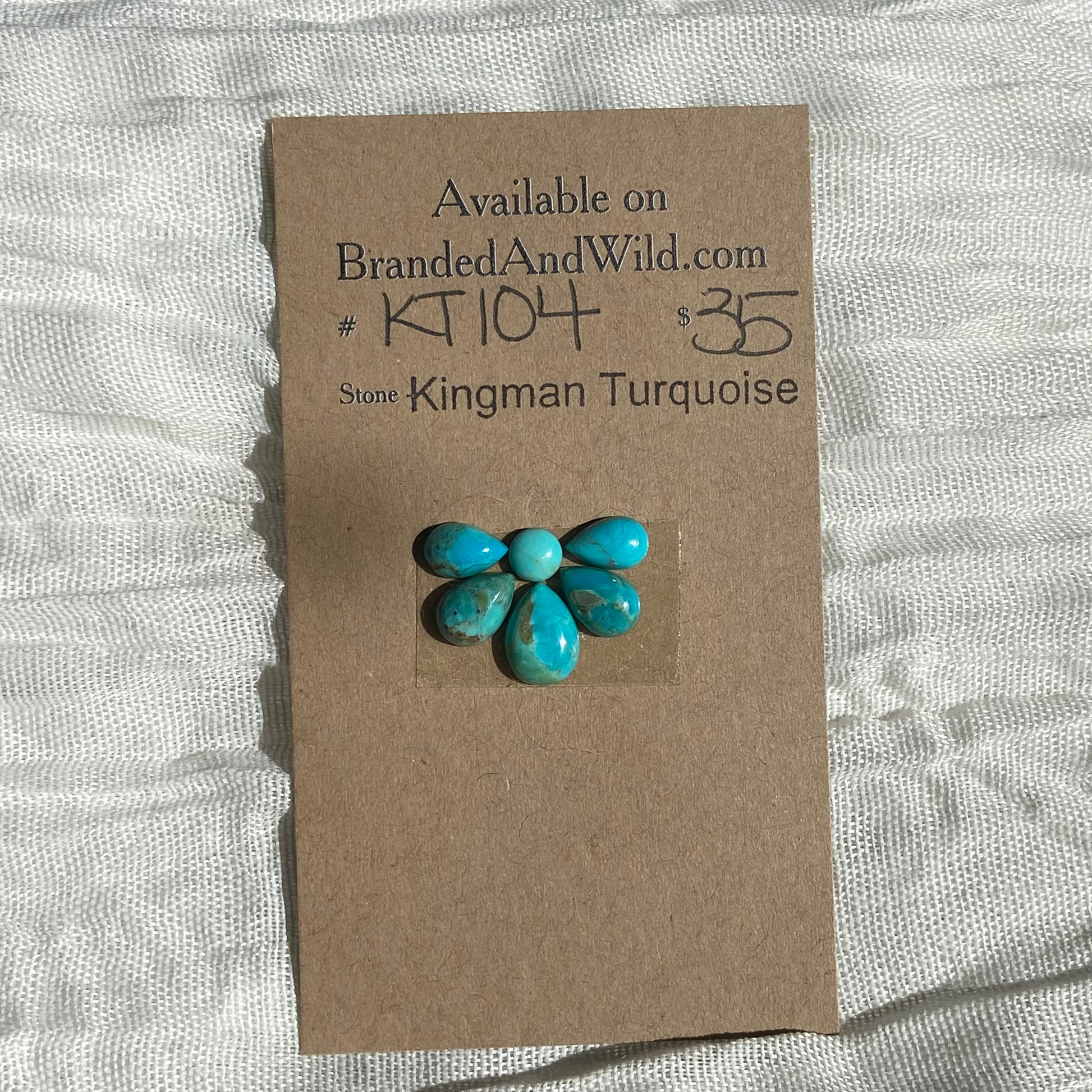 Kingman Turquoise Cabochon - KT104 48B7C896-E52C-48FE-ABA2-3E7A11D009A4 Brandedandwild.com
