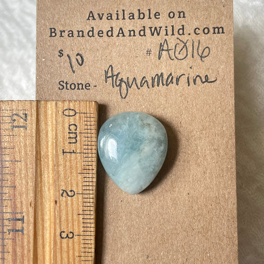 Aquamarine Cabochon AQ16 48B7FE62-6561-40BF-B9CE-3F1E0BB18154 Brandedandwild.com