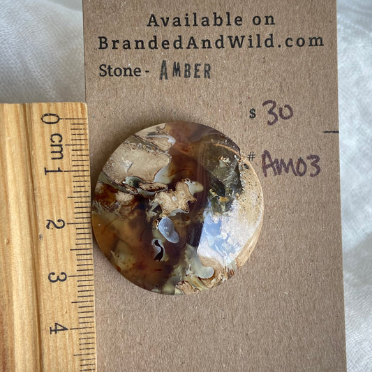 Amber cabochon AM03