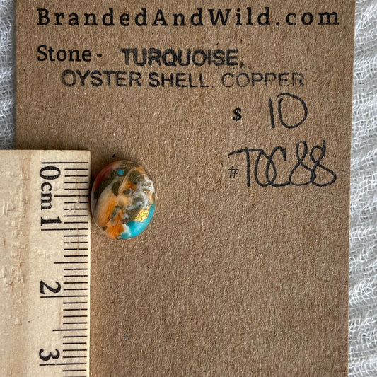 Turquoise, Oyster Shell, Copper - TOC88